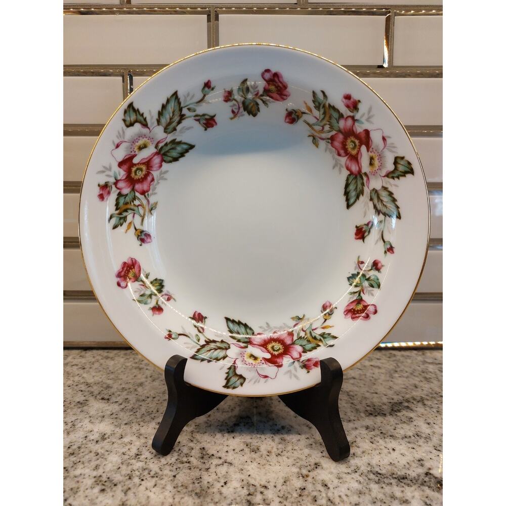 Vintage Hira China Prairie Rose Rim Soup Bowl